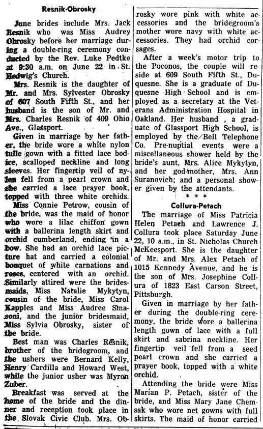 Announcement July 3 1957